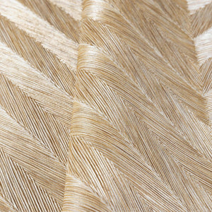 Luxury Gold Chevron Geometric Wallpaper, Glam Non-Woven Wall Covering, 41.7"W x 398"H, Washable Removable for Living Room Bed
