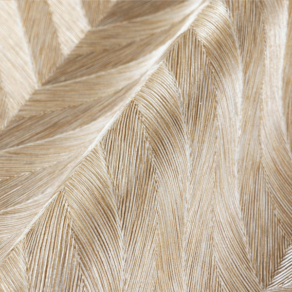 Luxury Gold Chevron Geometric Wallpaper, Glam Non-Woven Wall Covering, 41.7"W x 398"H, Washable Removable for Living Room Bed
