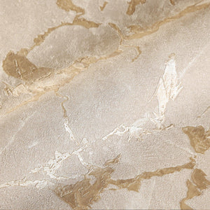 Luxury Beige Marble Textured Wallpaper, Farmhouse Non-Woven Wall Covering, 41.7"W x 614"H, Washable Removable for Living Room