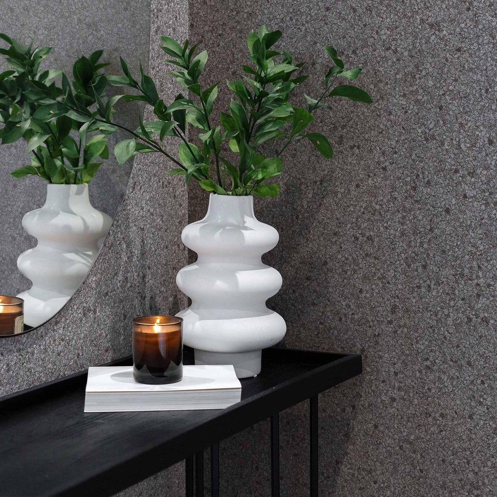 Luxury Gray Granite Stone 3D Embossed Wallpaper, Premium Non-Woven Wall Covering, 41.7"W x 398"H, Washable Removable for Livi