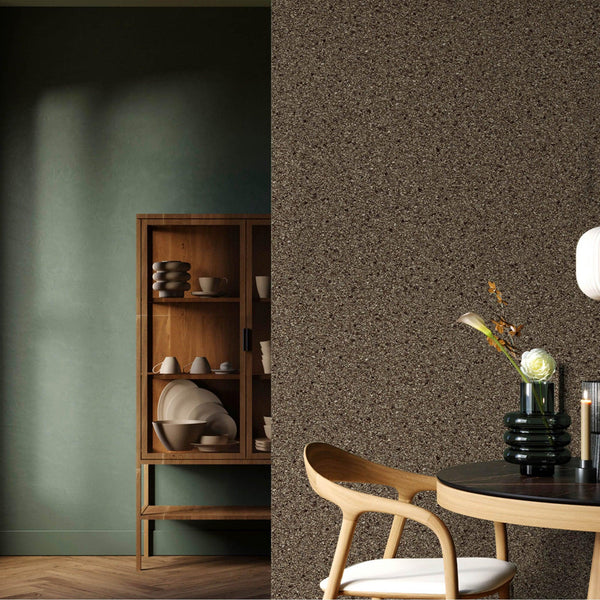 Luxury Brown Granite Stone 3D Embossed Wallpaper, Contemporary Non-Woven Wall Covering, 41.7"W x 398"H, Washable Removable fo
