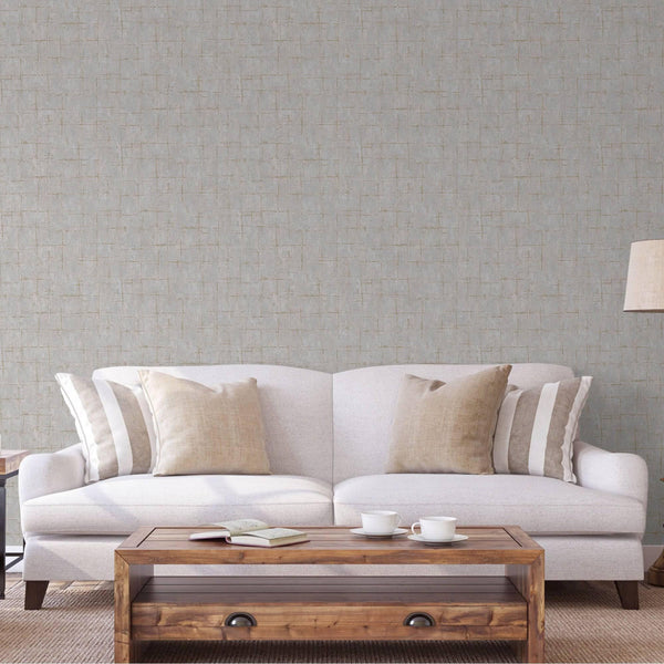 Luxury Gray Abstract Geometric 3D Embossed Wallpaper, Rustic Non-Woven Wall Covering, 41.7"W x 398"H, Washable Removable for 