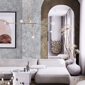 Luxury Blue Abstract Metallic 3D Embossed Wallpaper, Glam Non-Woven Wall Covering, 41.7"W x 614"H, Washable Removable for Liv