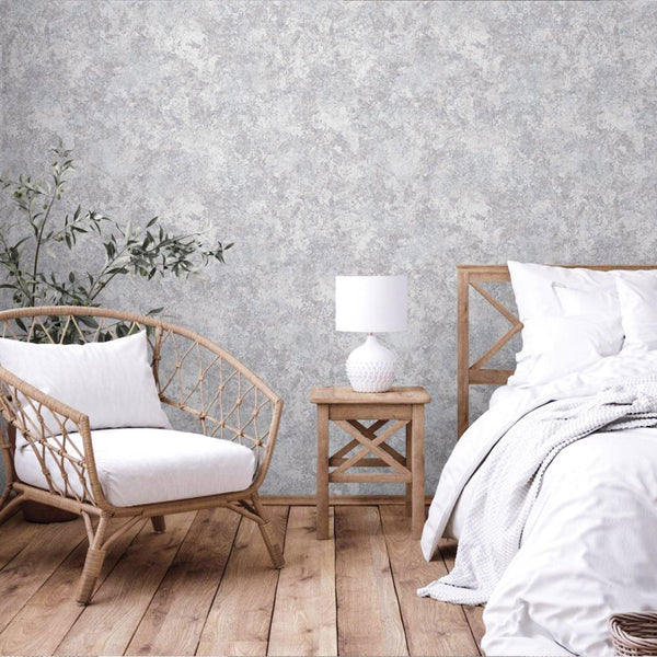 Luxury Blue Abstract Metallic 3D Embossed Wallpaper, Glam Non-Woven Wall Covering, 41.7"W x 614"H, Washable Removable for Liv