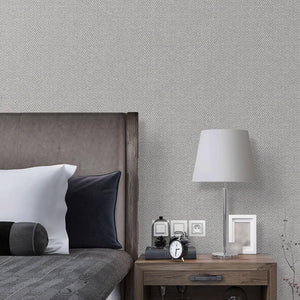 Luxury Brown Chevron Fabric Textured Wallpaper, Premium Non-Woven Wall Covering, 41.7"W x 398"H, Washable Removable for Livin