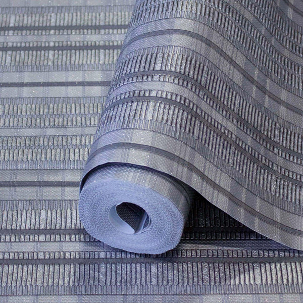 Luxury Gray Striped Stripe Wallpaper, Premium Non-Woven Wall Covering, 41.7"W x 398"H, Washable Removable for Living Room Bed