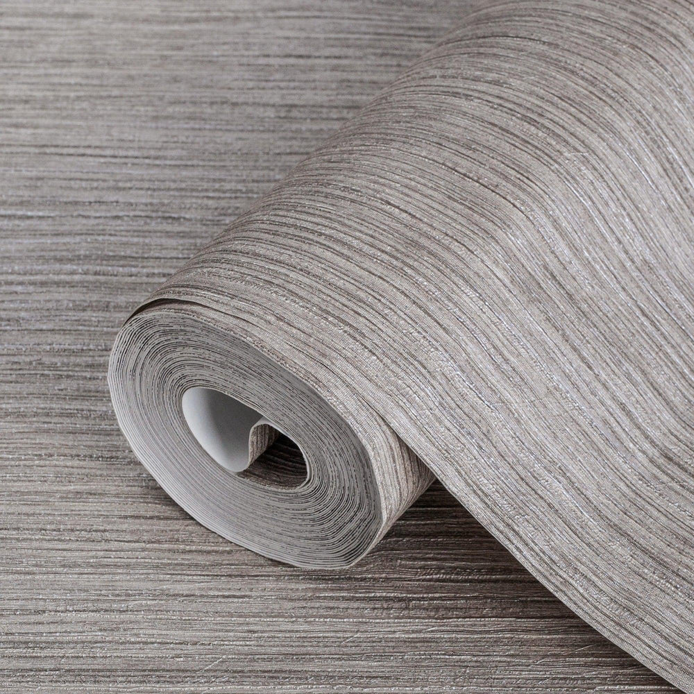 Luxury Gray Striped Stripe Textured Wallpaper, Contemporary Non-Woven Wall Covering, 41.7"W x 614"H, Washable Removable for L