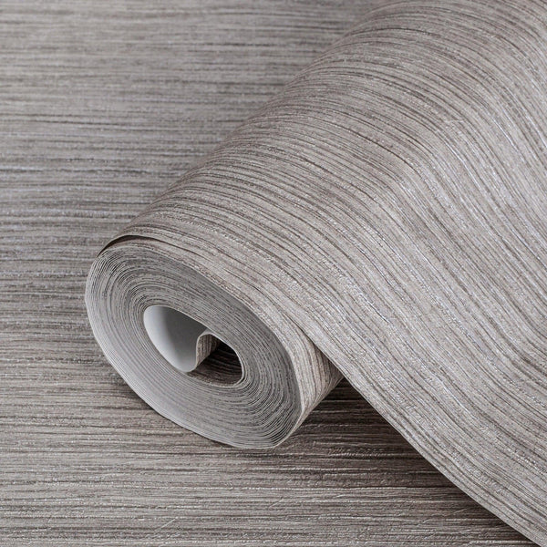 Luxury Gray Striped Stripe Textured Wallpaper, Contemporary Non-Woven Wall Covering, 41.7"W x 614"H, Washable Removable for L