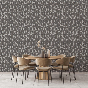 Luxury Copper Geometric Abstract 3D Embossed Wallpaper, Contemporary Non-Woven Wall Covering, 41.7"W x 614"H, Washable Remova
