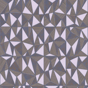 Luxury Copper Geometric Abstract 3D Embossed Wallpaper, Contemporary Non-Woven Wall Covering, 41.7"W x 614"H, Washable Remova