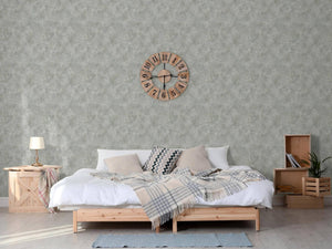 Luxury Gray Distressed Metallic 3D Embossed Wallpaper, Contemporary Non-Woven Wall Covering, 41.7"W x 614"H, Washable Removab