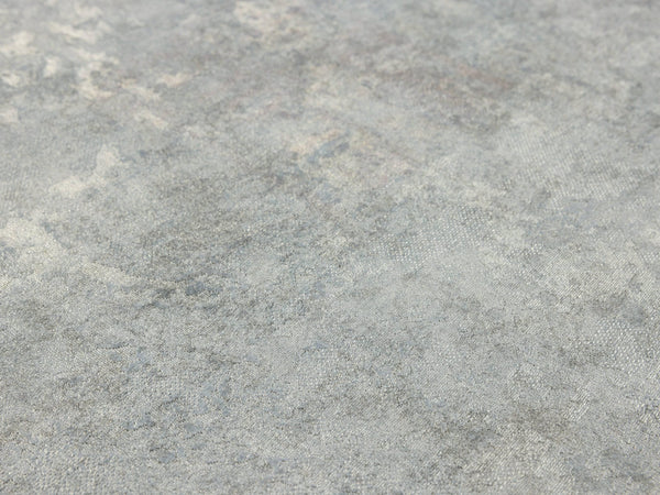 Luxury Gray Distressed Metallic 3D Embossed Wallpaper, Contemporary Non-Woven Wall Covering, 41.7"W x 614"H, Washable Removab