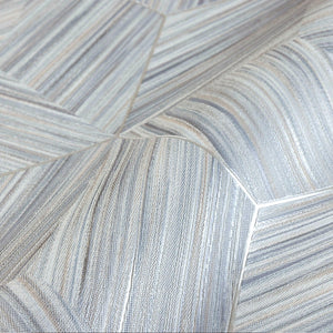 Luxury Gray Geometric Embossed 3D Embossed Wallpaper, Elegant Non-Woven Wall Covering, 41.7"W x 398"H, Washable Removable for
