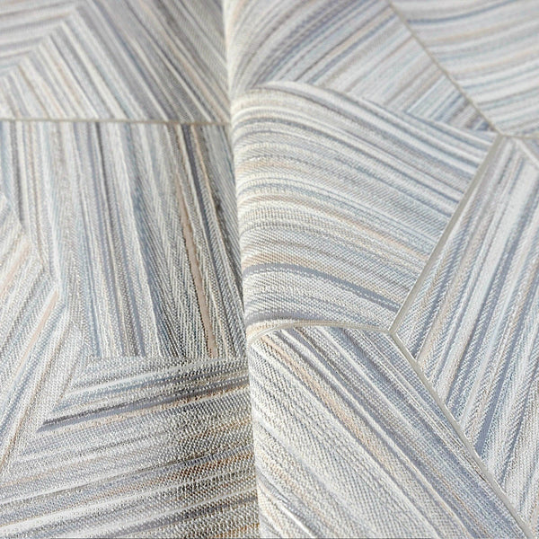 Luxury Gray Geometric Embossed 3D Embossed Wallpaper, Elegant Non-Woven Wall Covering, 41.7"W x 398"H, Washable Removable for