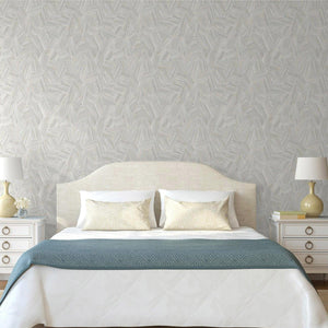 Luxury Gray Geometric Embossed 3D Embossed Wallpaper, Elegant Non-Woven Wall Covering, 41.7"W x 398"H, Washable Removable for