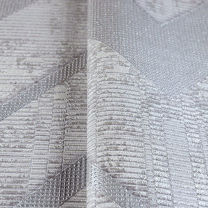 Luxury Gray Chevron Textured 3D Embossed Wallpaper, Glam Non-Woven Wall Covering, 41.7"W x 398"H, Washable Removable for Livi
