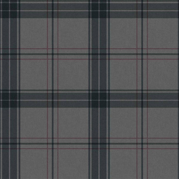 Luxury Gray Plaid Textured Wallpaper, Lodge Non-Woven Wall Covering, 41.7"W x 614"H, Washable Removable for Living Room Bedro