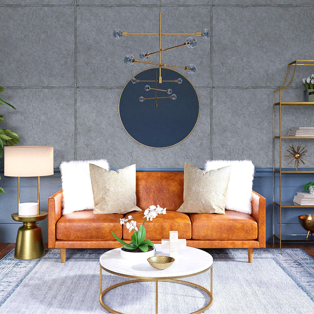 Luxury Gray Stone Textured Wallpaper, Premium Non-Woven Wall Covering, 41.7"W x 398"H, Washable Removable for Living Room Bed