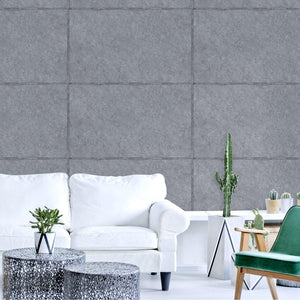 Luxury Gray Stone Textured Wallpaper, Premium Non-Woven Wall Covering, 41.7"W x 398"H, Washable Removable for Living Room Bed