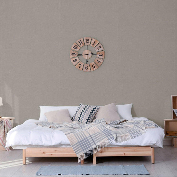 Luxury Gray Fabric Textured Wallpaper, Boho Non-Woven Wall Covering, 41.7"W x 614"H, Washable Removable for Living Room Bedro