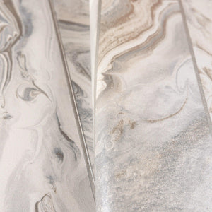 Luxury Gray Marble Striped Wallpaper, Modern Non-Woven Wall Covering, 41.7"W x 398"H, Washable Removable for Living Room Bedr