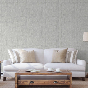 Luxury Gray Abstract Geometric 3D Embossed Wallpaper, Contemporary Non-Woven Wall Covering, 41.7"W x 398"H, Washable Removabl