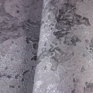 Luxury Gray Abstract Metallic 3D Embossed Wallpaper, Farmhouse Non-Woven Wall Covering, 41.7"W x 614"H, Washable Removable fo