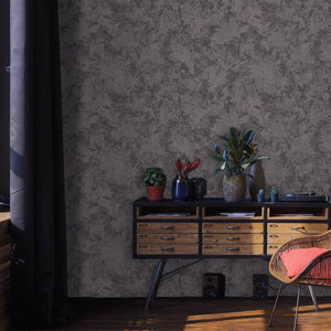 Luxury Gray Abstract Metallic 3D Embossed Wallpaper, Farmhouse Non-Woven Wall Covering, 41.7"W x 614"H, Washable Removable fo