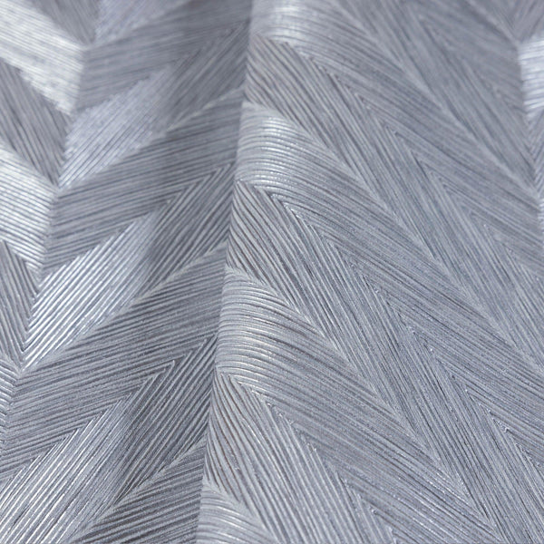 Luxury Gray Chevron Geometric Wallpaper, Premium Non-Woven Wall Covering, 41.7"W x 398"H, Washable Removable for Living Room 
