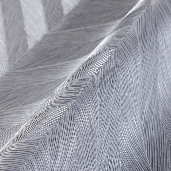 Luxury Gray Chevron Geometric Wallpaper, Premium Non-Woven Wall Covering, 41.7"W x 398"H, Washable Removable for Living Room 