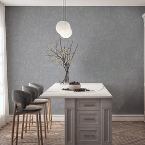 Luxury Gray Abstract Textured Wallpaper, Minimalist Non-Woven Wall Covering, 41.7"W x 614"H, Washable Removable for Living Ro