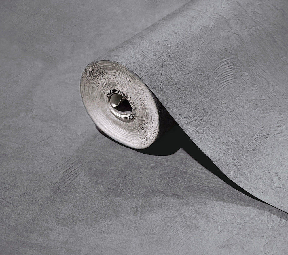 Luxury Gray Abstract Textured Wallpaper, Minimalist Non-Woven Wall Covering, 41.7"W x 614"H, Washable Removable for Living Ro
