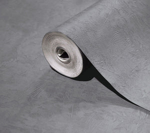 Luxury Gray Abstract Textured Wallpaper, Minimalist Non-Woven Wall Covering, 41.7"W x 614"H, Washable Removable for Living Ro