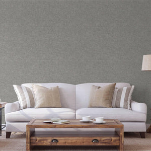 Luxury Gray Fabric Textured Wallpaper, Premium Non-Woven Wall Covering, 41.7"W x 398"H, Washable Removable for Living Room Be