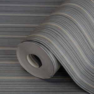 Luxury Gray Fabric Striped 3D Embossed Wallpaper, Modern Non-Woven Wall Covering, 41.7"W x 614"H, Washable Removable for Livi