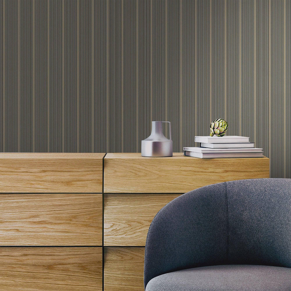 Luxury Gray Fabric Striped 3D Embossed Wallpaper, Modern Non-Woven Wall Covering, 41.7"W x 614"H, Washable Removable for Livi