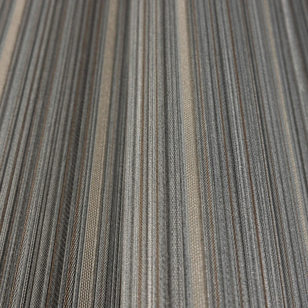 Luxury Gray Fabric Striped 3D Embossed Wallpaper, Modern Non-Woven Wall Covering, 41.7"W x 614"H, Washable Removable for Livi