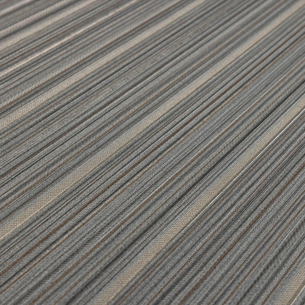 Luxury Gray Fabric Striped 3D Embossed Wallpaper, Modern Non-Woven Wall Covering, 41.7"W x 614"H, Washable Removable for Livi