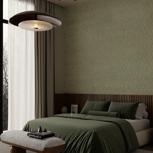 Luxury Green Geometric Embossed 3D Embossed Wallpaper, Boho Non-Woven Wall Covering, 41.7"W x 614"H, Washable Removable for L