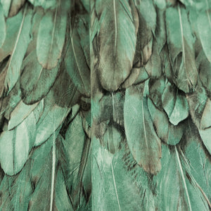 Luxury Green Bird Birds 3D Embossed Wallpaper, Traditional Non-Woven Wall Covering, 41.7"W x 614"H, Washable Removable for Li