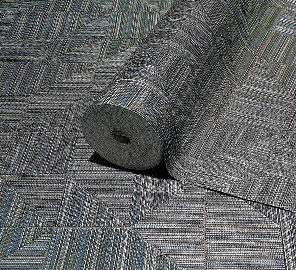 Luxury Brown Geometric Textured Wallpaper, Contemporary Non-Woven Wall Covering, 41.7"W x 614"H, Washable Removable for Livin