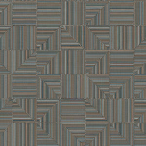 Luxury Brown Geometric Textured Wallpaper, Contemporary Non-Woven Wall Covering, 41.7"W x 614"H, Washable Removable for Livin