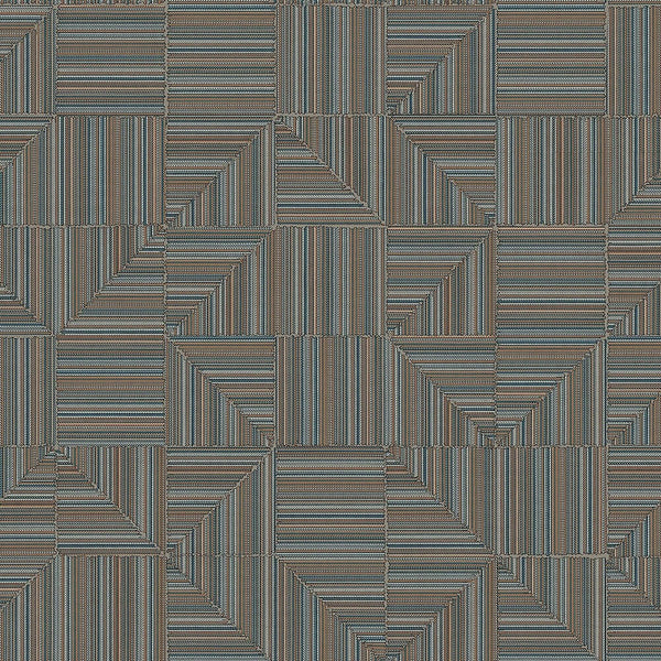Luxury Brown Geometric Textured Wallpaper, Contemporary Non-Woven Wall Covering, 41.7"W x 614"H, Washable Removable for Livin