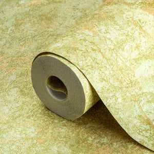 Luxury Green Distressed Metallic Textured Wallpaper, Lodge Non-Woven Wall Covering, 41.7"W x 614"H, Washable Removable for Li