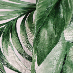 Luxury Green Leaves Textured Wallpaper, Coastal Non-Woven Wall Covering, 41.7"W x 398"H, Washable Removable for Living Room B