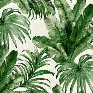 Luxury Green Leaves Textured Wallpaper, Coastal Non-Woven Wall Covering, 41.7"W x 398"H, Washable Removable for Living Room B