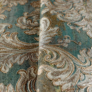 Luxury Green Damask Embossed 3D Embossed Wallpaper, Country Non-Woven Wall Covering, 41.7"W x 398"H, Washable Removable for L