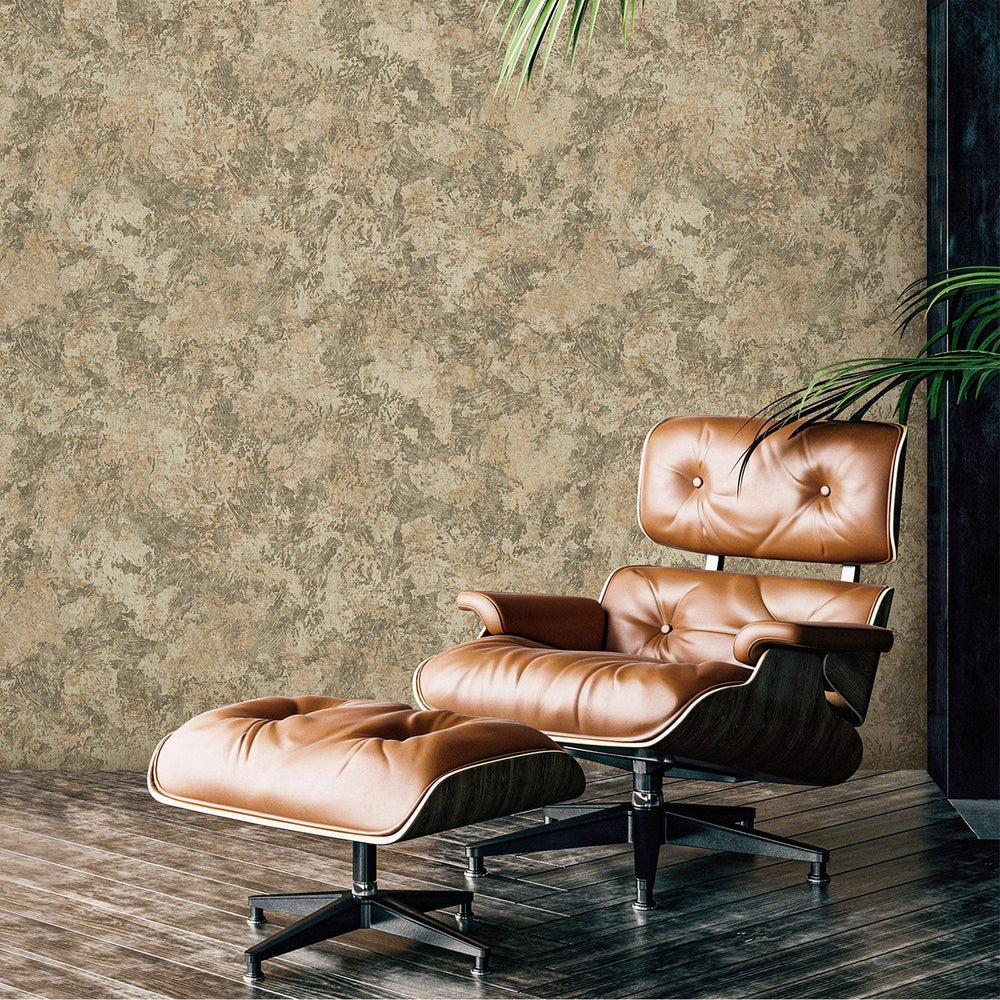 Luxury Green Abstract Metallic 3D Embossed Wallpaper, Industrial Non-Woven Wall Covering, 41.7"W x 614"H, Washable Removable 