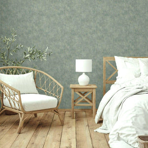 Luxury Green Distressed Textured 3D Embossed Wallpaper, Coastal Non-Woven Wall Covering, 41.7"W x 614"H, Washable Removable f
