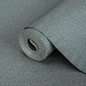 Luxury Blue Fabric Textured Wallpaper, Premium Non-Woven Wall Covering, 41.7"W x 398"H, Washable Removable for Living Room Be
